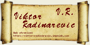 Viktor Radinarević vizit kartica
